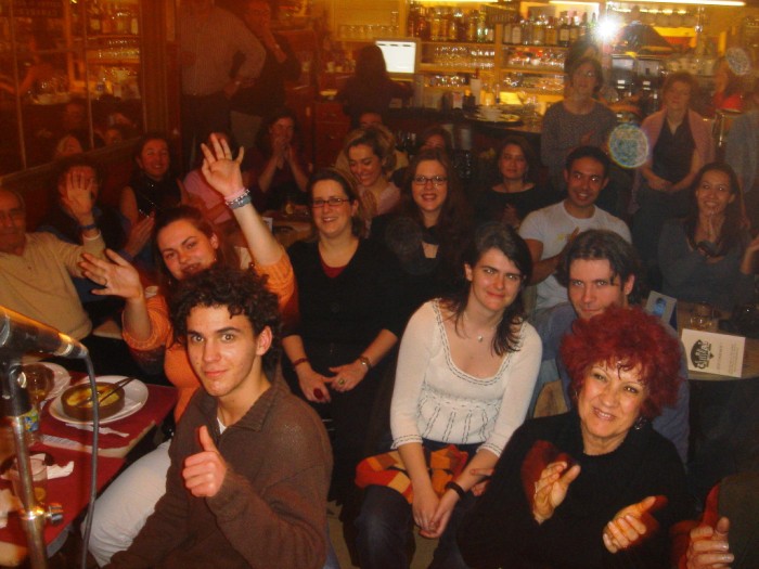 Another angle of the audience in the C�fe Central.