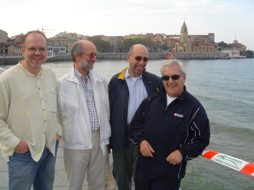 Visiting the beach in Gij�n.