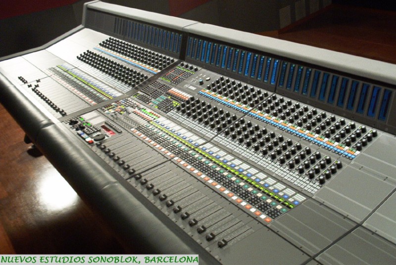 Mixing audio to film on AMS Neve DFC (Digital Film Console) at Studios Sonoblok in Barcelona.