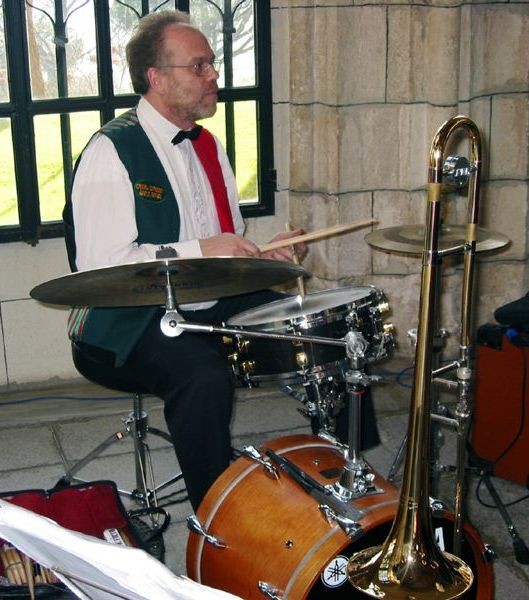 Antonio Calero on the drums:  a party for Siemens.  Soto de Vi�uelas, Madrid.