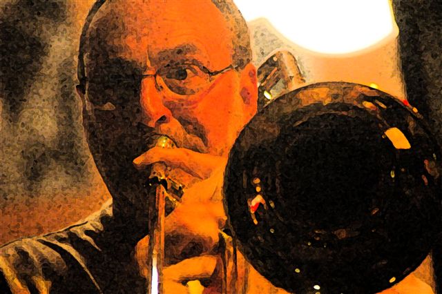 Photo 6 taken by Luis Checa.  Jim on the trombone.